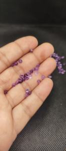 พลอยอะเมทิสต์แอฟริกันสีน้ำเงินธรรมชาติคุณภาพสูงขนาด 3 มม. รูปทรงกลมแบบคาโบชอง สำหรับทำเครื่องประดับ - Product Image 4