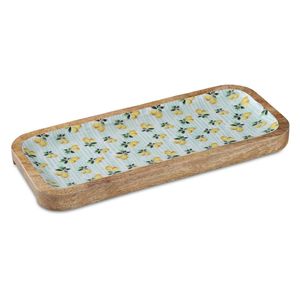 Elegant Wooden <b>Tray</b> With Smooth Enamel Finish Perfect For Serving <b>Breakfast</b> Dinner Snacks And Decorative Home Use - Product Image 3