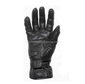 Gants de moto sportifs en cuir uni, longueur poignet, respirants, non doublés, écologiques, compatibles écran tactile, toutes saisons, usage quotidien - Product Image 2