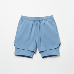 Shorts de sport pour hommes, 2 en 1, double couche, séchage rapide, pour la course à pied, la gym, le jogging, avec poches zippées réfléchissantes - Product Image 5