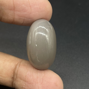 Grand cabochon de pierre de lune grise naturelle 27,40 carats, taille ovale, pour la fabrication de bijoux - Product Image 5