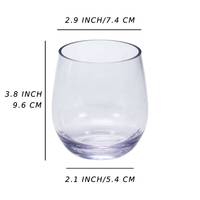 [Holar] Taiwan a fabriqué un gobelet bas en plastique léger incassable de 385ml pour une utilisation de bière de cocktail de jus d'eau