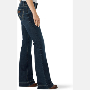 Ladies Denim Jeans Skinny Stretch Flared <b>Pants</b> Women's Plus Size Long Jean <b>Pants</b> Solid Color Washed Wide Leg Women Jeans - Product Image 3