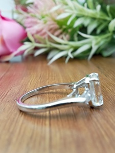 Anillo de Diamante Cultivado en Laboratorio con Corte Esmeralda D'VINS JEWELS, Oro Rosa de 14K, Color D, Certificado, Joyería de Compromiso y Boda para Mujer - Product Image 5