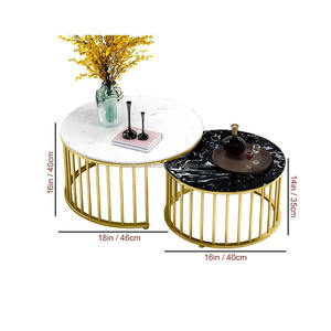 Mesa auxiliar para servir café y té de Metal de diseño moderno, muebles de sala de estar de fábrica profesional de alta calidad, precio bajo - Product Image 2