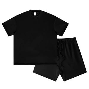 Conjunto de Verano 2 en 1 de Alta Calidad al por Mayor, 100% Algodón Grueso, Ropa Urbana, Camiseta y Pantalones Cortos con Logotipo Personalizado para Hombre - Product Image 4