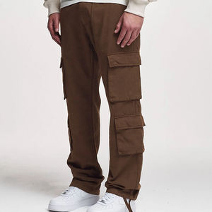 Pantalon cargo pour homme de qualité supérieure, 100% coton, vêtements décontractés, pantalon cargo pour homme, coupe droite, pantalon cargo - Product Image 6