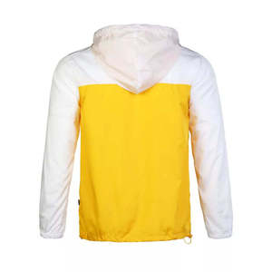เสื้อแจ็คเก็ตกันลมแบบมีฮู้ด สีขาวเหลือง ลายบล็อกสี  ซิปเต็มตัว น้ำหนักเบา เหมาะสำหรับฤดูใบไม้ผลิ  สำหรับทุกเพศ - Product Image 4