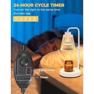 Lampe chauffe-bougie à intensité variable avec minuterie, cadeau d'anniversaire ou de pendaison de crémaillère pour femme et maman, élégante décoration pour la maison neuve avec chauffe-cire J - Product Image 3