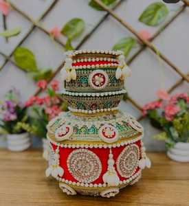 Indian handmade Beautiful Minakari Kalash & Lota Jaago <b>Set</b> for Griha Pravesh Puja Decorative Items Return Gift Wedding Gift <b>Set</b> - Product Image 4