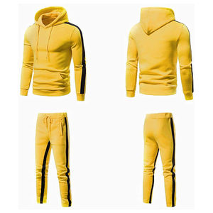 Conjuntos de Ropa Deportiva de Forro Polar para Hombre, Diseño con Franjas Laterales Resistentes, Sudaderas con Capucha y Pantalones Deportivos de Corte Regular - Product Image 6