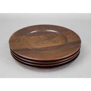 Plato de Madera Natural Hecho a Mano, Plato de Servir Rústico de Madera para Cocina, Mesa de Comedor, Restaurante, Hotel, Cafetería y Hogar - Product Image 5