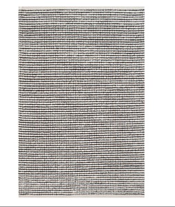 Tapis moderne noir et blanc à tissage plat |   Tapis contemporain minimaliste pour la décoration du salon et de la chambre - Product Image 3