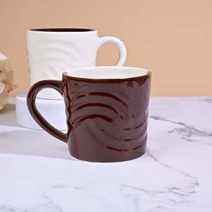 Set of 2 Brown Shoreline Drift <b>Ceramic</b> <b>Cups</b> - Product Image 6