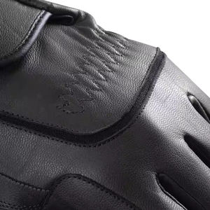 Gants d'équitation en cuir véritable pour homme, noirs unis, coupe classique, compatibles écran tactile 2026 - Product Image 6