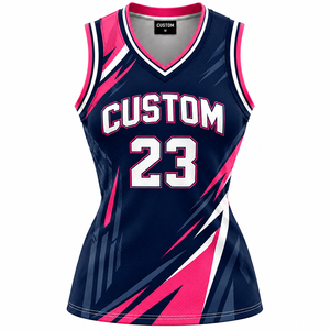 Camiseta de Baloncesto Sublimada Personalizada para Hombre y Mujer, Sin Mangas, Color Degradado, Malla Transpirable, Impresión de Nombre y Número del Equipo, Unisex, Adulto - Product Image 1