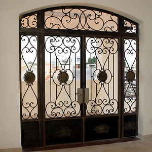 Porte d'entrée blindée en acier sur mesure, extérieure, sécurisée, étanche, usage commercial, durable, battante, en métal, garantie 3 ans, style postmoderne - Product Image 1