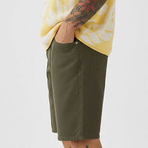 Short en éponge 100% coton personnalisé de haute qualité impression bouffante à ourlet brut de style urbain pour hommes - Product Image 2