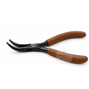 Pince à bec coudé rose et noire, outil de pliage et de préhension de fil à pointe fine, outil artisanal en acier inoxydable, fournisseur OEM - Product Image 4