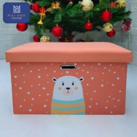 MA04.1 Boîte de rangement pliable en carton rectangulaire pour livres, jouets d'enfants, articles divers, OEM personnalisé, organisation de rangement à domicile