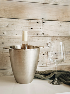 Premium Aluminum Champagne Ice Bucket with Hammered Finish Elegant <b>Wine</b> Chiller with Handles for Luxury Bar Party Event Decor - Product Image 3