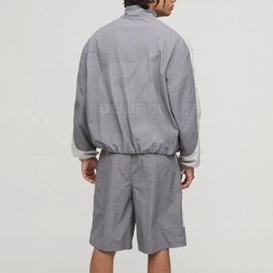 New 2026 Nylon Custom Printed Summer Tracksuit for Men – Lightweight Nylon Hooded Jacket & <b>Sweatpants</b> Training <b>Set</b> - Product Image 2