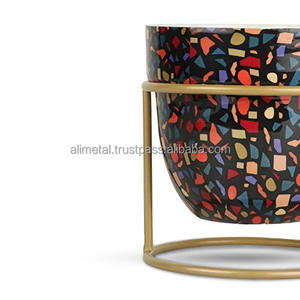 Support de pot de fleurs décoratif personnalisable en fer, écologique, pour intérieur/extérieur, finition thermolaquée, logo personnalisé pour balcon domestique - Product Image 2