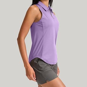 New Arrival Woman Yoga Top Sports Gym Clothing Athletic Sleeveless Stand Collar Zip up Workout Vest - Product Image 2