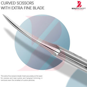 Ciseaux à cuticules professionnels en acier inoxydable pour manucure et pédicure, lame incurvée tranchante, outil de coupe des cuticules - Product Image 3