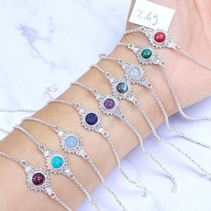 <b>925</b> <b>Sterling</b> <b>Silver</b> <b>Bracelet</b> Bulk Wholesale Gemstone <b>Silver</b> <b>Bracelets</b> And Jewelry - Product Image 3
