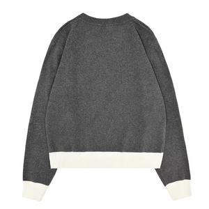 Pull en tricot gothique avec imprimé sur le devant, col rond oversize, manches régulières, unisexe, vêtement d'automne - Product Image 5