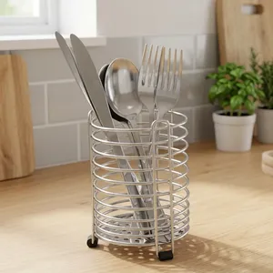 Support à Couverts en Acier Inoxydable – Organisateur de Cuillères, Fourchettes et Couteaux pour Cuisine, Table à Manger et Comptoir – Rangement d'Ustensiles - Product Image 3