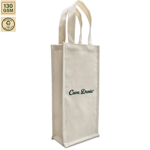 Sac cadeau en toile de coton pour bouteille de vin, emballage cadeau pour vin, 17x36x9,5 cm, logo personnalisé, vente en gros, OEM, marque privée, modèle SS502-2 - Product Image 1