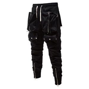 Men's <b>Y2K</b> Straight Casual <b>Cargo</b> Pants Drawstring Large Pocket Outdoor Tactical Joggers Trend Streetwear Punk Leggings - Product Image 5