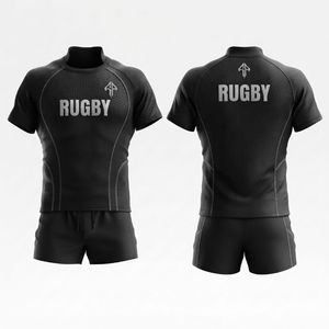 Nouveau design, coupe classique, uniforme de rugby, impression par transfert thermique, manches courtes, 100% polyester, qualité supérieure pour hommes - Product Image 1