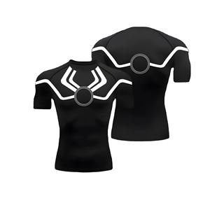 Camiseta de compresión de manga corta para hombre, camisetas de entrenamiento para correr en el gimnasio, ropa de entrenamiento para correr, ropa deportiva Rashguard Top - Product Image 3