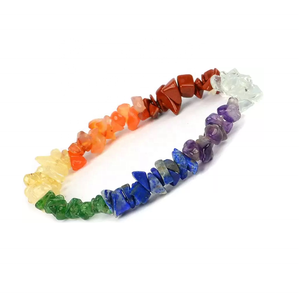 High Quality Chip <b>Bracelet</b> Natural 7 <b>Chakra</b> Chip <b>Bracelet</b> Crystal Stone Chip <b>Bracelet</b> Gemstone Women Colorful Energy Crystal - Product Image 5