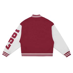 Chaqueta Varsity personalizada de invierno de alta calidad con mangas de cuero de béisbol universitario Letterman de lana chaqueta Varsity para hombres - Product Image 2