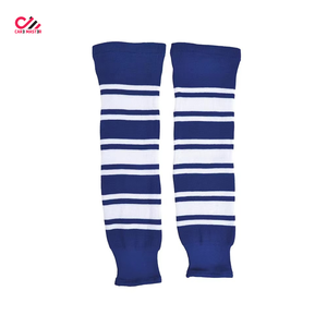 Ice Hockey <b>Socks</b> Black Gold White Striped <b>Moisture</b> Wicking Elastic Waist Men Adult All Seasons Sublimated Print - Product Image 5