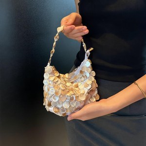 Bolso de Mano Moderno Hecho a Mano con Cuentas Naturales Ecológicas, Tamaño Personalizado, para Regalos de Boda y Festivos, TIMELESS CRAFT - Product Image 2