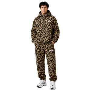 Veste coupe-vent à capuche pour homme, en nylon de haute qualité, imprimé léopard personnalisé, style streetwear, faible MOQ, logo personnalisé, vente en gros. - Product Image 1