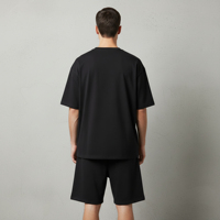 Conjunto de Camisetas para Hombre, Corte Regular, Hombros Caídos, Cuello Redondo, Manga Corta, 100% Algodón, 2 Piezas, Estilo Urbano, Estampado, Nueva Moda