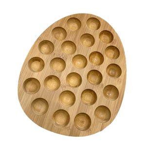 Porte-œufs en bois décoratif pour réfrigérateur et comptoir, pour œufs de caille, de canard, de dinde, de poulet, rangée simple, 1 emplacement - Product Image 4