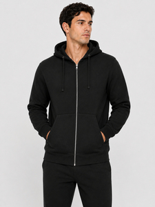 Sudadera con Capucha y Cierre para Hombre, Invierno, Suave, Cálida y Elegante, de Secado Rápido y Transpirable, para Viajes, Gimnasio y Uso Casual - Product Image 1