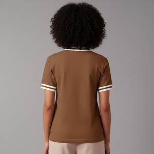 Camiseta polo para mujer 100% algodón, artículo de moda, fabricante mayorista, logotipo impreso en 3D personalizado, transpirable. - Product Image 2