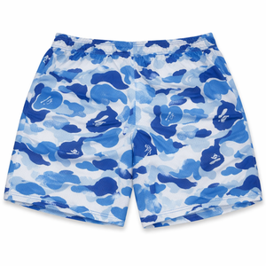 Pantalones Cortos Deportivos de Malla Azul Camuflaje para Hombre, con Cordón Ajustable, Estampado Completo, Ropa Deportiva Personalizada, Fabricante OEM de Ropa Deportiva MOE - Product Image 3