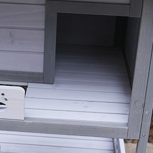 Maison pour chat extérieure à trois étages Grand abri pour chat Feral Villa résistant aux intempéries pour plusieurs chats Meubles pour animaux de compagnie - Product Image 3