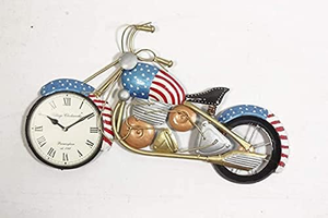 NESFUR Decorative Metal Bike With Watch Wall Art For Home Decor and Wall Decor, Wall Decor Item For Boys And Bike Lovers Room, - Product Image 2
