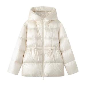 Blouson matelassé tricoté personnalisé de haute qualité pour femme 2026 2027, en lin épais imperméable avec col amovible - Product Image 1