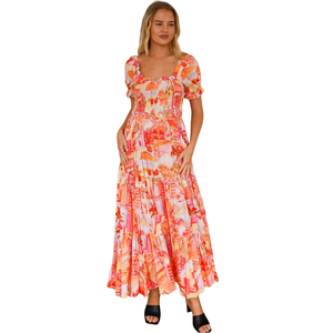 Vestido Maxi Floral para Mujer, Vestido Casual de Cintura Alta - Product Image 1